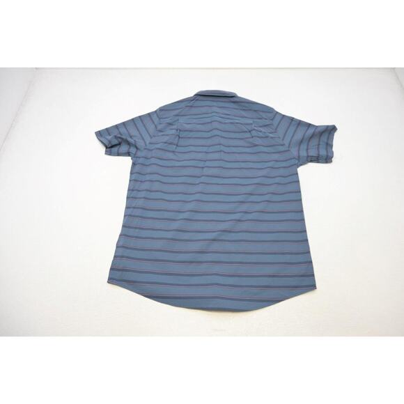 Travis Mathew Button Up Shirt Striped Nylon Stretch Golf Shirt Mens Size 2XL XXL - Picture 7 of 7